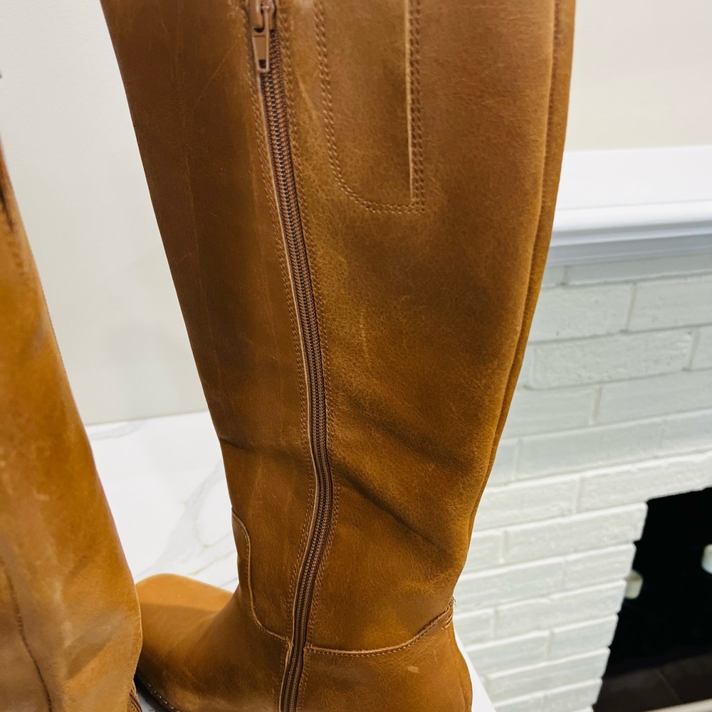 Crown Vintage boho festival 70’s knee high leather boot size 11 - Picture 7 of 8